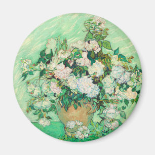 Vincent Van Gogh Vasen mit rosa Rosen Fine Art Magnet