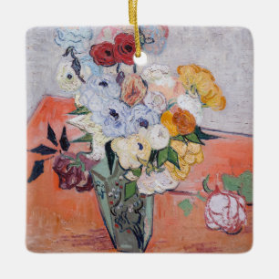 Vincent van Gogh - Vasen mit Rosen & Anemonen Keramikornament