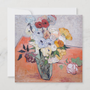 Vincent van Gogh - Vasen mit Rosen und Anemonen Einladung