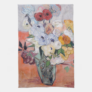 Vincent van Gogh - Vasen mit Rosen und Anemonen Geschirrtuch