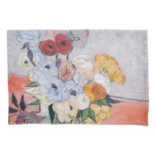 Vincent van Gogh - Vasen mit Rosen und Anemonen Kissenbezug