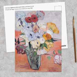 Vincent van Gogh - Vasen mit Rosen und Anemonen Postkarte