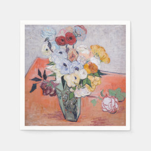 Vincent van Gogh - Vasen mit Rosen und Anemonen Serviette