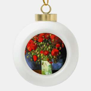 Vincent Van Gogh Vasen Mit Roten Mohn Blumenkunst Keramik Kugel-Ornament