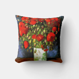 Vincent Van Gogh Vasen Mit Roten Mohn Blumenkunst Kissen