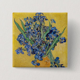 Vincent van Gogh - Vasen mit Schwertlilien Button