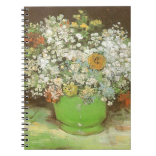 Vincent van Gogh - Vasen mit Zinnien und Blumen Notizblock