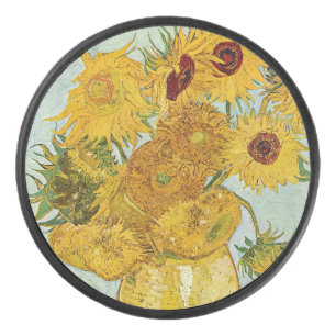 Vincent Van Gogh - Vasen mit zwölf Sonnenblumen Eishockey Puck