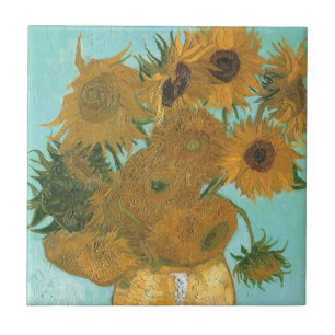 Vincent van Gogh - Vasen mit zwölf Sonnenblumen Fliese
