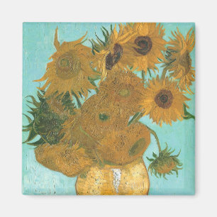 Vincent van Gogh - Vasen mit zwölf Sonnenblumen Magnet