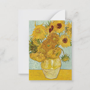 Vincent Van Gogh - Vasen mit zwölf Sonnenblumen Mitteilungskarte