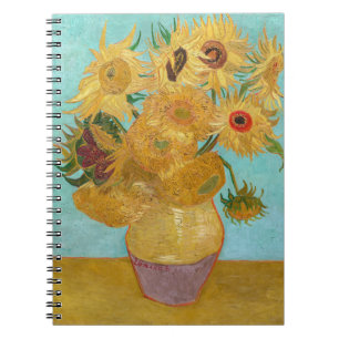 Vincent Van Gogh - Vasen mit zwölf Sonnenblumen Notizblock