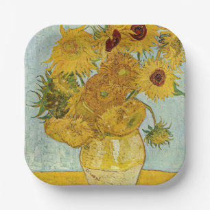 Vincent Van Gogh - Vasen mit zwölf Sonnenblumen Pappteller