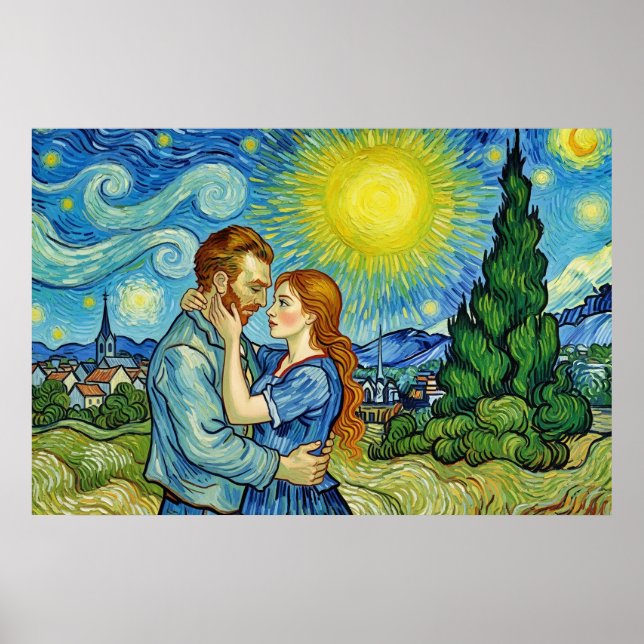 Vincent Van Gogh verliebt -- WONKY ART Poster (Vorne)
