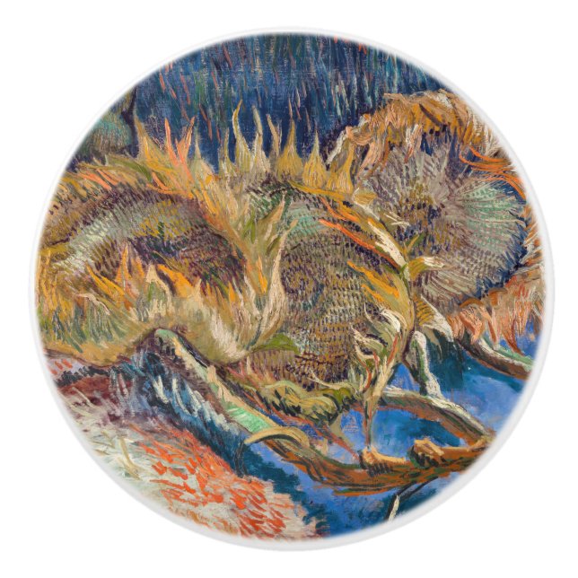 Vincent van Gogh - Vier Schnittblumen Keramikknauf (Vorderseite)