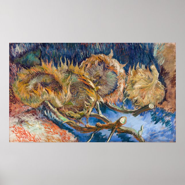 Vincent van Gogh - Vier Schnittblumen Poster (Vorne)