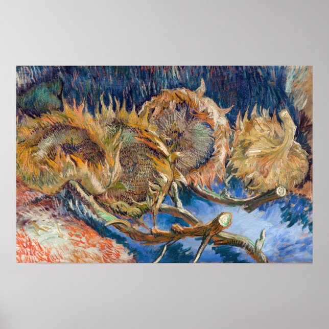 Vincent van Gogh - Vier Schnittblumen Poster (Vorne)