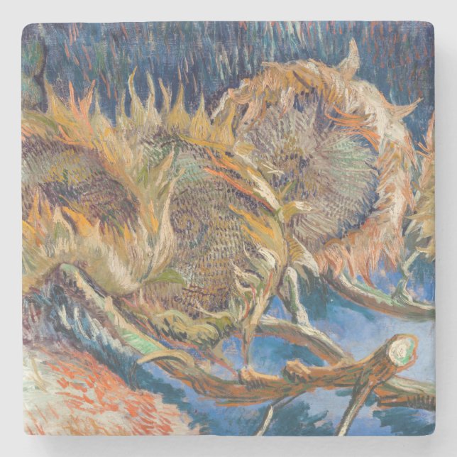 Vincent van Gogh - Vier Schnittblumen Steinuntersetzer (Vorderseite)