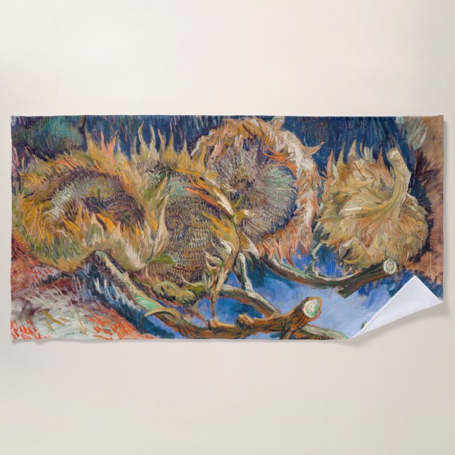 Vincent van Gogh - Vier Schnittblumen Strandtuch (Vorderseite)