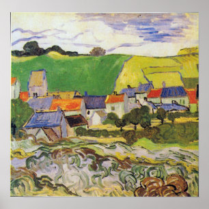 Vincent van Gogh View of Auvers Poster