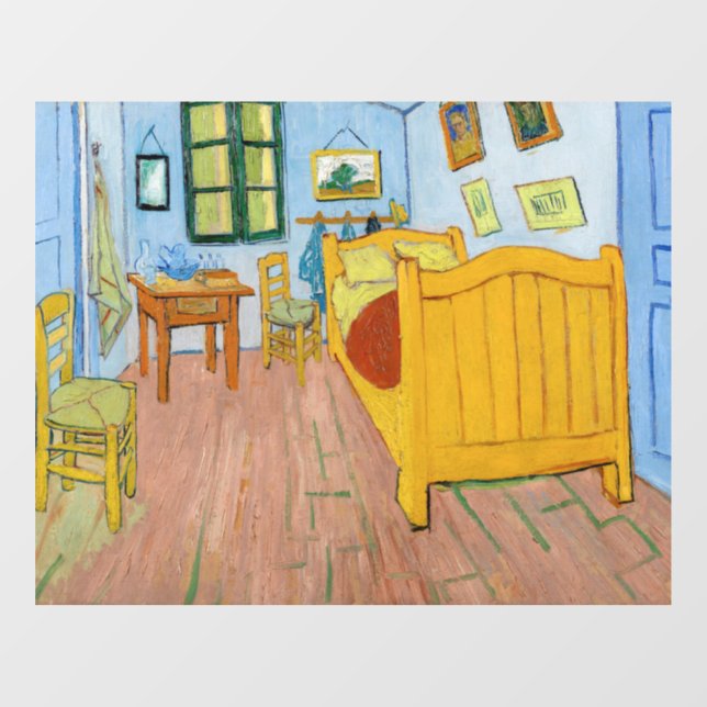 Vincent Van Gogh - Vincent's Bedroom in Arles Fensteraufkleber (Blatt)
