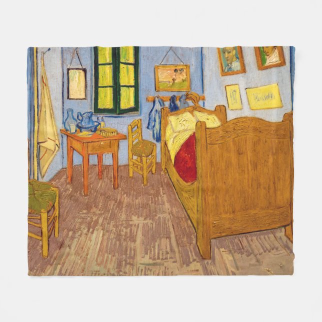 Vincent van Gogh - Vincent's Bedroom in Arles Fleecedecke (Vorderseite (Horizontal))