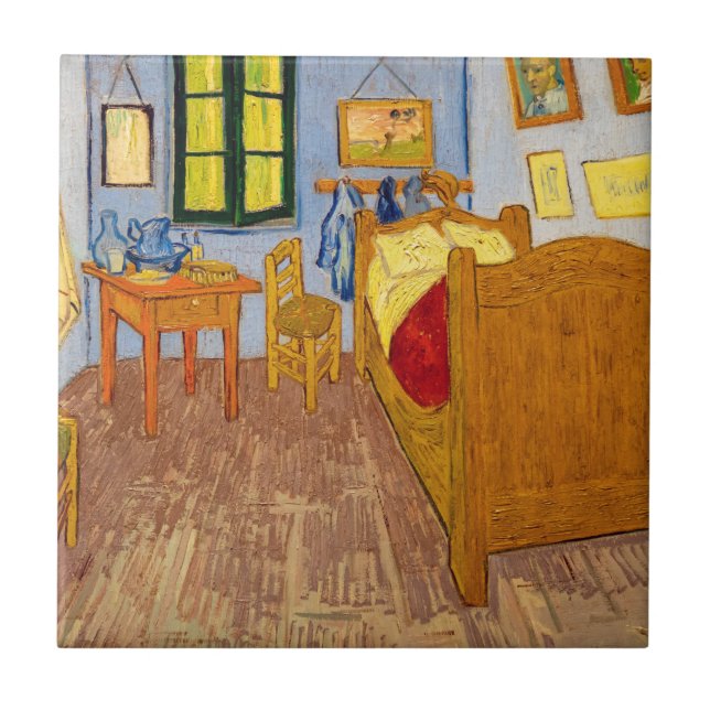 Vincent van Gogh - Vincent's Bedroom in Arles Fliese (Vorderseite)