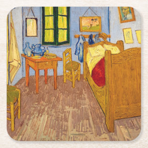 Vincent van Gogh - Vincent's Bedroom in Arles Rechteckiger Pappuntersetzer