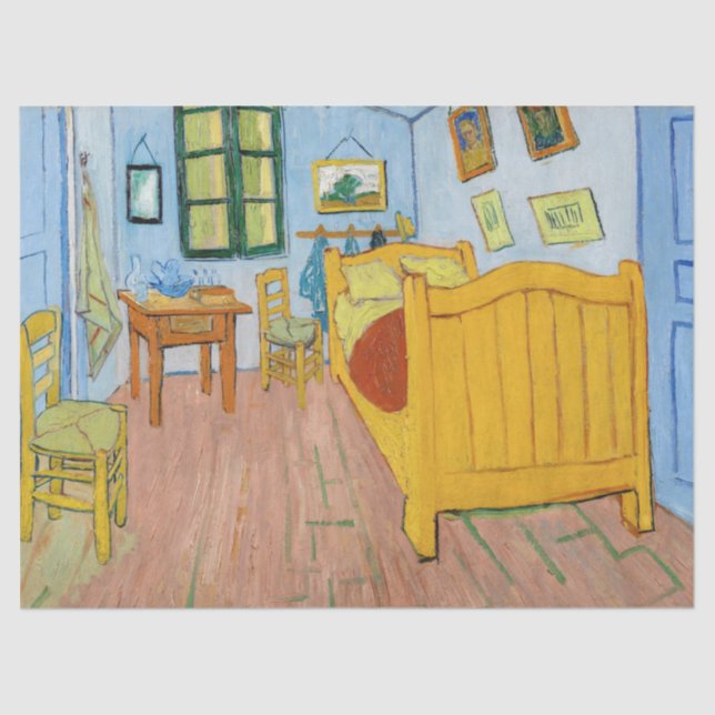 Vincent Van Gogh - Vincent's Bedroom in Arles Seidenpapier (Vorderseite)