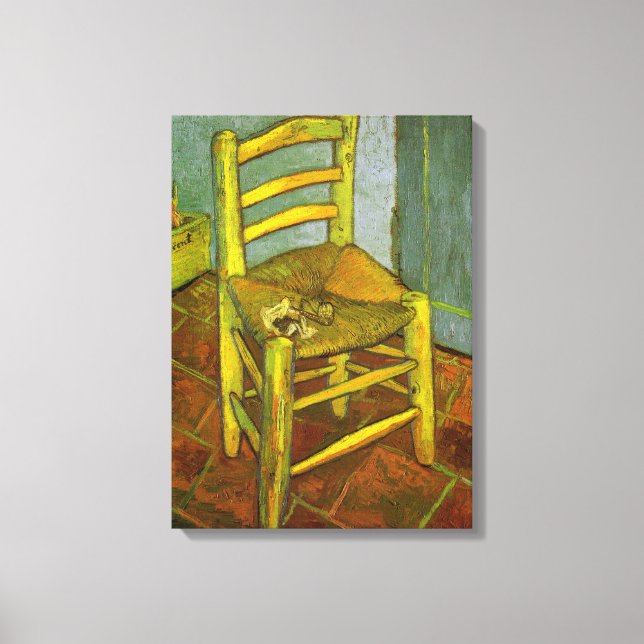 Vincent van Gogh - Vincent's Chair mit Seiner Pipe Leinwanddruck (Vorderseite)