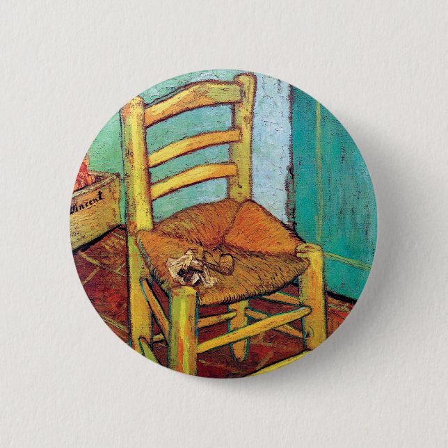 Vincent Van Gogh - Vincent's Chair with Pipe Button (Vorderseite)
