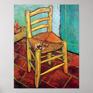 Vincent Van Gogh - Vincent's Chair with Pipe Poster