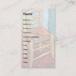 Vincent Van Gogh - Vincent's Chair with Pipe Visitenkarte