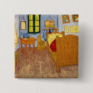 Vincent van Gogh - Vincents Schlafzimmer in Arles Button
