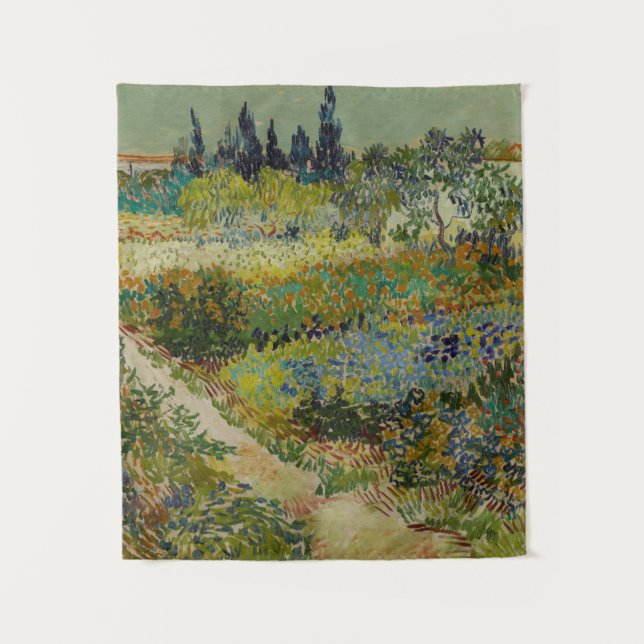 Vincent Van Gogh Vintag Garden at Arles Wandteppich (Vorderseite)