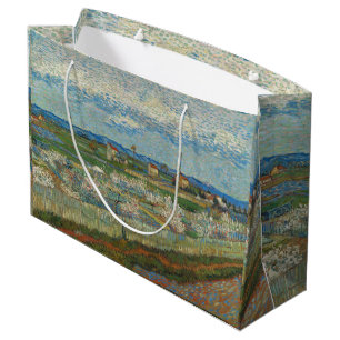 Vincent Van Gogh Vintage Peach Trees in Blossom Große Geschenktüte