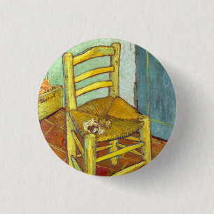 Vincent Van Gogh Vorsitzender mit Pipe Button