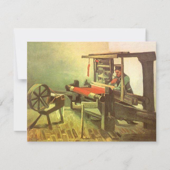 Vincent van Gogh Weaver gegenüber Links Spinnrad (Vorderseite)