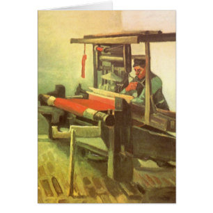 Vincent van Gogh Weaver gegenüber Links Spinnrad