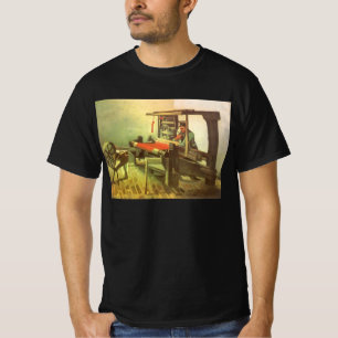 Vincent van Gogh Weaver gegenüber Links Spinnrad T-Shirt