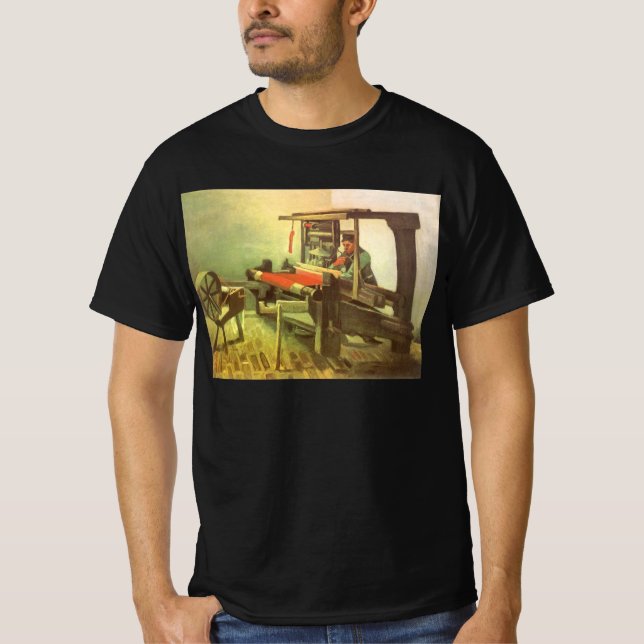 Vincent van Gogh Weaver gegenüber Links Spinnrad T-Shirt (Vorderseite)