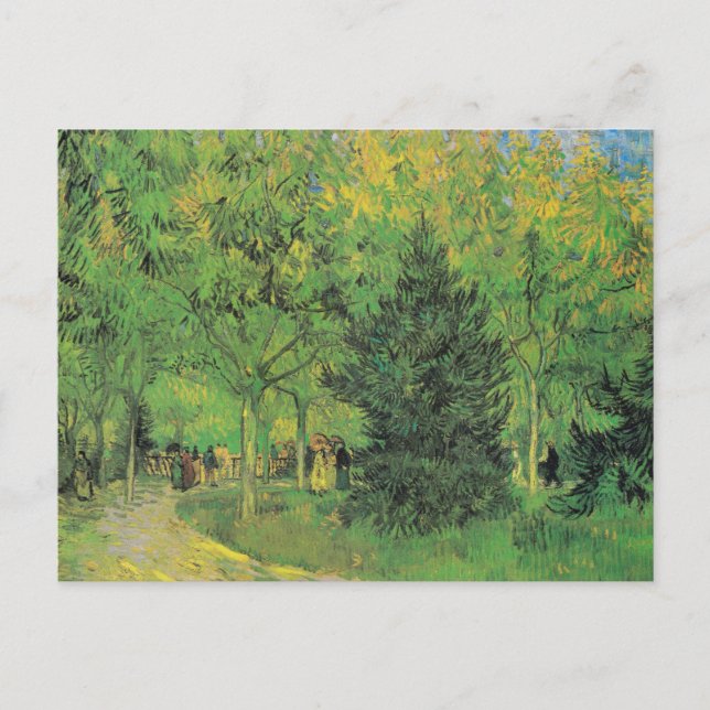 Vincent van Gogh Weg im Park Postkarte (Vorderseite)