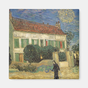 Vincent van Gogh - Weißen Haus bei Nacht Magnet
