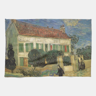 Vincent van Gogh - Weißes Haus in der Nacht Geschirrtuch