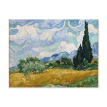 Vincent van Gogh-Weizen-Feld mit Zypressen-Kunst