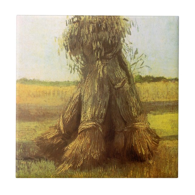 Vincent van Gogh - Weizenbündel Fliese (Vorderseite)