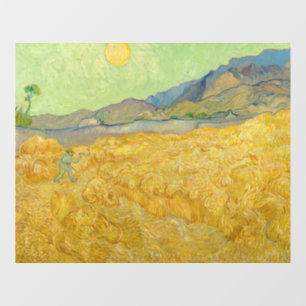 Vincent van Gogh - Weizenfeld mit einem Schnitter Fensteraufkleber
