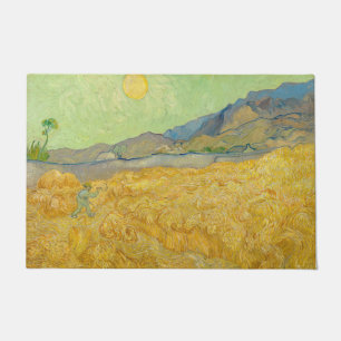 Vincent van Gogh - Weizenfeld mit einem Schnitter Fußmatte