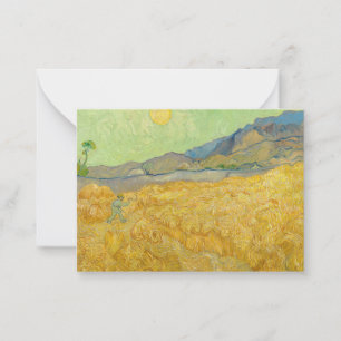 Vincent van Gogh - Weizenfeld mit einem Schnitter Mitteilungskarte
