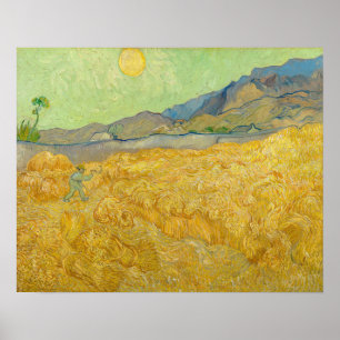 Vincent van Gogh - Weizenfeld mit einem Schnitter Poster